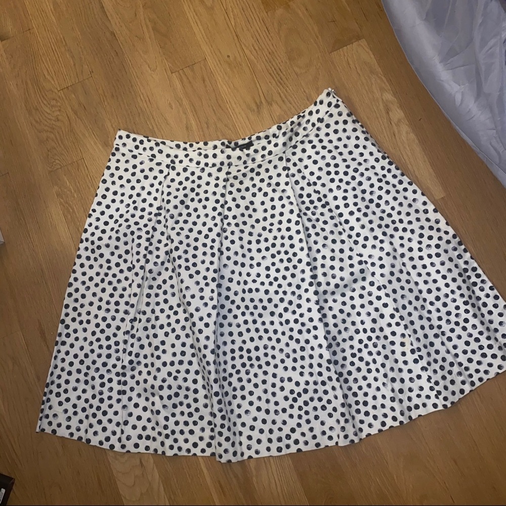 WhoWhatWear Black & White Polka Dot Skirt 16W